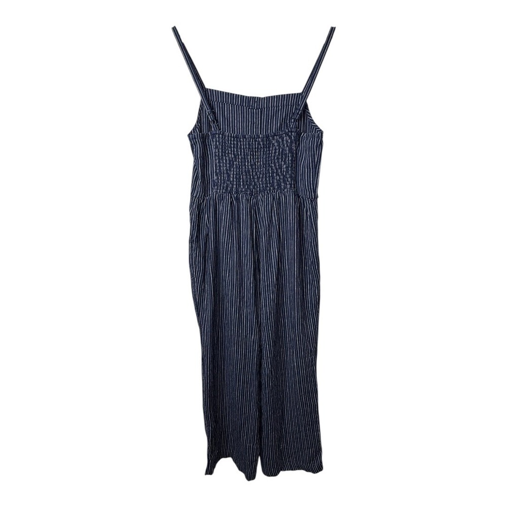 Old Navy Striped Button Front Jumpsuit Sleeveless Navy White Women‎ Size Small